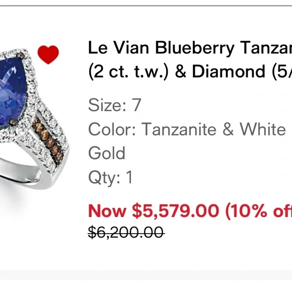 14K White Gold Blueberry Tanzanite Ring - Picture 12 of 16